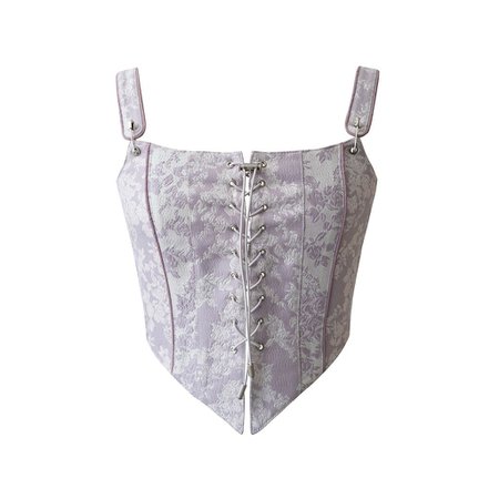 white and lilac corset