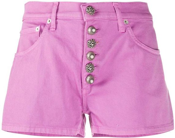 engraved button shorts