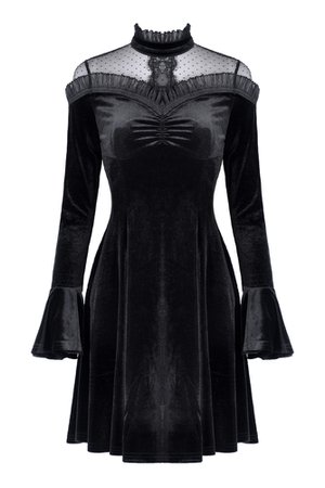 Aaliyah Black Velvet Gothic Dress by Dark in Love | Ladies