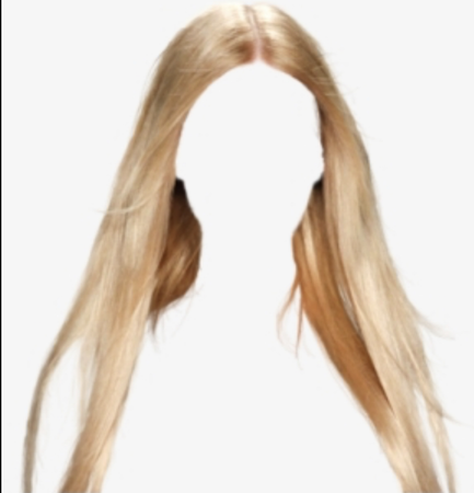 long blond straight hair