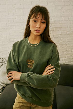 UO Green Colorado Springs Sweatshirt | Urban Outfitters UK
