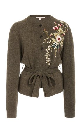 Embroidered Wool-Cashmere Cardigan By Brock Collection | Moda Operandi