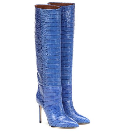 Paris Texas - Croc-effect leather boots | Mytheresa