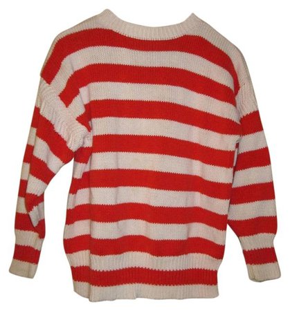 Gap '80s Vintage Red and White Stripes Sweater - Tradesy