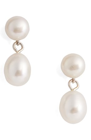 Natasha Schweitzer Double Freshwater Pearl Drop Earrings | Nordstrom