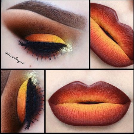 orange ombre lips - Google Search