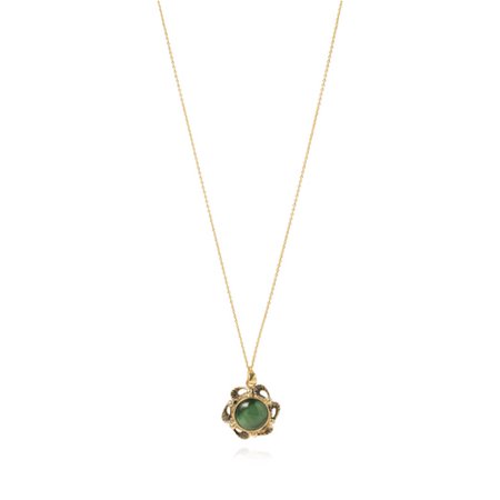 [Green Gemstone Necklace]