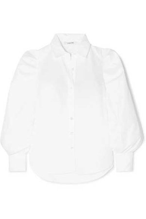 FRAME | Ruched cotton-poplin shirt | NET-A-PORTER.COM