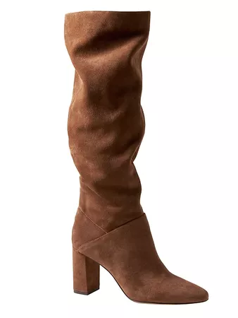 Suede Tall Slouchy Boot | Banana Republic