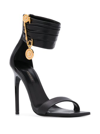 Versace Safety Pin square toe sandals