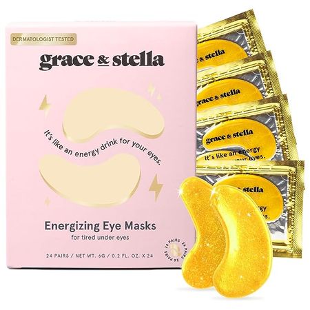 Amazon.com : Under Eye Mask (Gold, 24 Pairs) Reduce Dark Circles, Puffy Eyes, Undereye Bags, Wrinkles - Gel Under Eye Patches, Vegan Cruelty-Free Self Care by grace and stella : Beauty & Personal Care