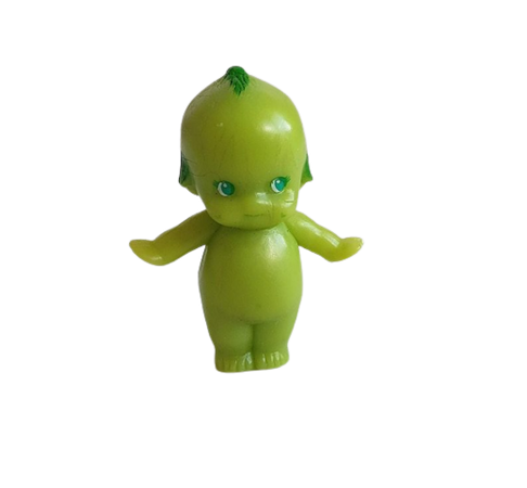 Miniature Tiny Strange Green Kewpie Doll // BethsTinyThings