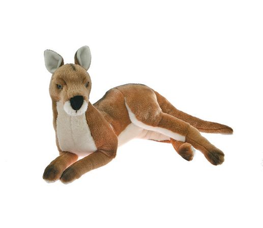 Tully the large lying red kangaroo plush soft toy, cuddly Australian native stuffed animal by Bocchetta Plush Toys