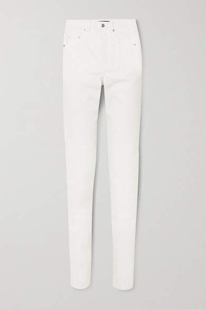 High-rise Straight-leg Jeans - White