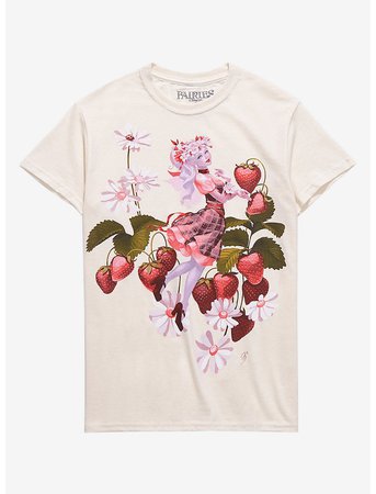 Fairies By Trick Strawberry Fairy Boyfriend Fit Girls T-Shirt