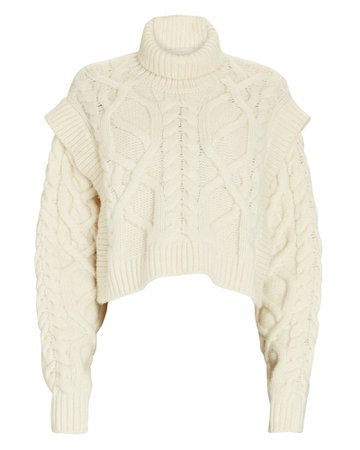 Aknvas Bonnie Cable Knit Turtleneck Sweater | INTERMIX®
