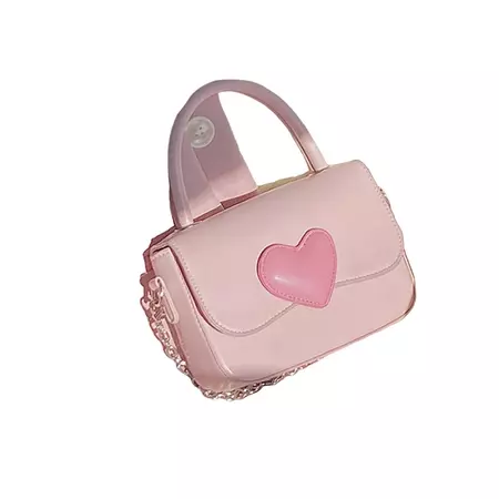 Preppy Pink Heart Shoulder Bag - Shoptery
