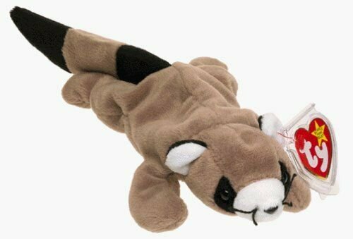 Plush TY Beanie Ringo the Racoon 11" L with TAGS, Beautiful Rare 1995 | eBay
