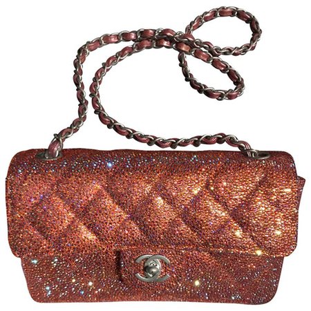 Timeless/classique glitter handbag Chanel Pink in Glitter - 9287559