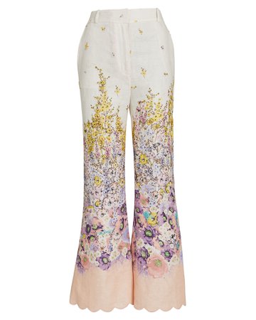 Zimmermann Floral Cropped Flared Pants | INTERMIX®