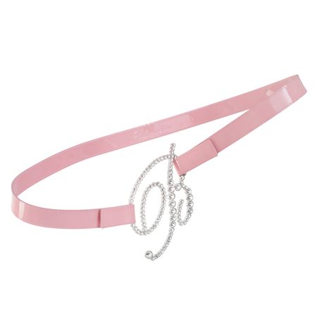 Blumarine RHINESTONE LOGO BELT - pink | Garmentory
