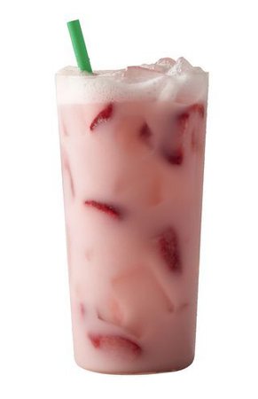 Pink strawberry smoothy drink