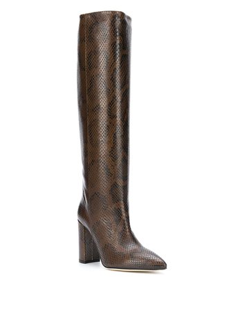 Paris Texas snakeskin-effect knee-high Boots - Farfetch