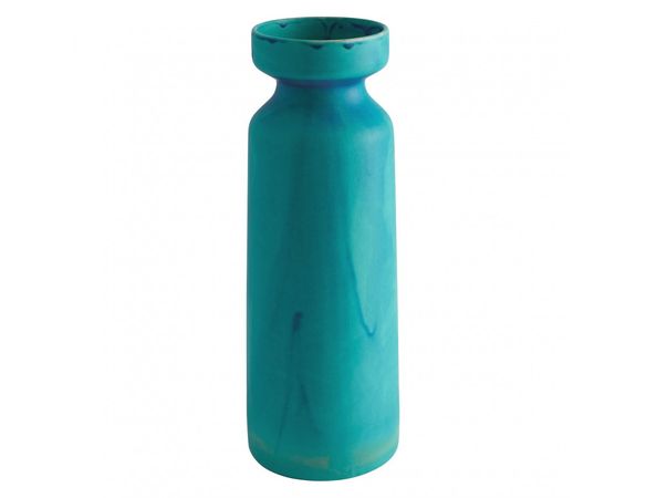 EGITO Turquoise earthenware cylinder vase | Buy now at Habitat UK
