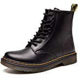 Amazon.com | JACKSHIBO Women's Men's Fashion Leather Motorcycle Shoes Winter Combat Boots | Ankle & Bootie