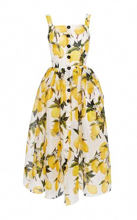 Dolce & Gabbana | lemon print midi dress