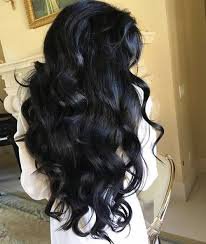 dark wavy long hair