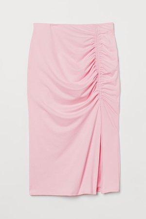 Gathered Jersey Skirt - light Pink - Ladies | H&M US