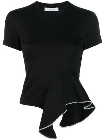 Area Black Asymmetric Dimanté T-Shirt | Farfetch.com