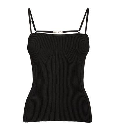 Womens Jacquemus black Rib-Knit Sierra Tank Top | Harrods # {CountryCode}