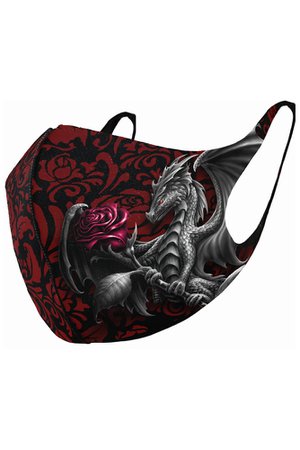 Dragon Rose Gothic Face Mask by Spiral Direct | Gothic