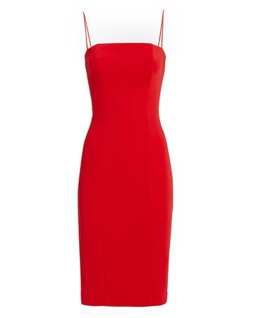 Misha Collection Red Sophie Slip White Cocktail Dress
