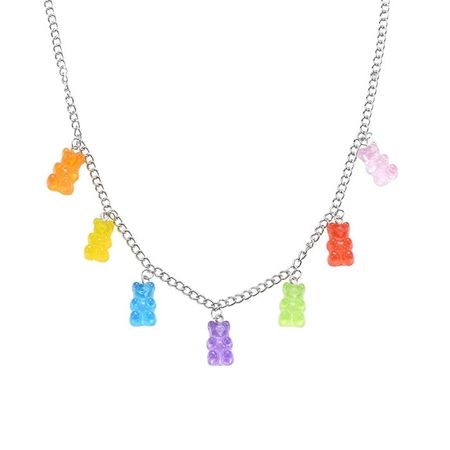 Buy KURTCB Gummy Bear Necklace Colorful Resin Crazy Aesthetic Pendant Necklace for Girls Women Online at desertcart UAE
