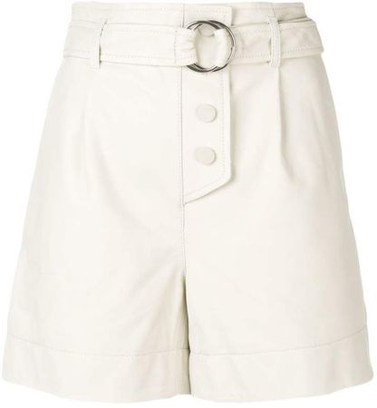 belted high waisted shorts