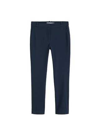 MANGO Crop slim-fit trousers
