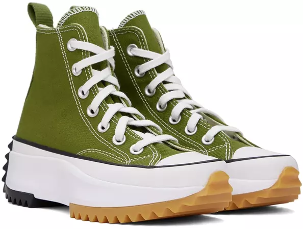 Converse: Green Run Star Hike Sneakers | SSENSE