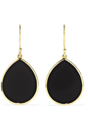 Ippolita | Polished Rock Candy 18-karat gold onyx earrings | NET-A-PORTER.COM
