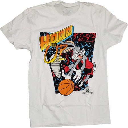 Looney Tunes Space Jam Hoop It Up White Graphic T-Shirt - 3XL - Walmart.com