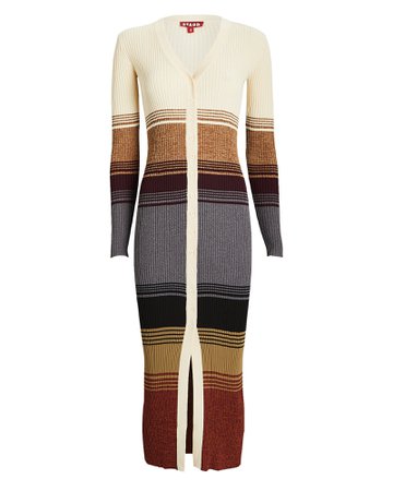 STAUD Shoko Striped Sweater Dress In Multi | INTERMIX®