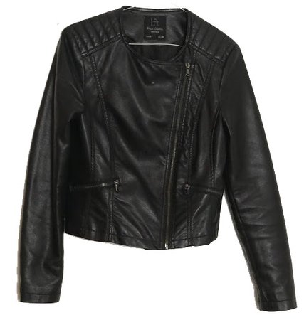 Black faux leather jacket