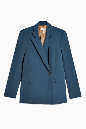 Blue Double Breasted Lined Blazer | Topshop blue