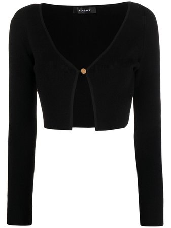 Versace ribbed-knit Cropped Cardigan - Farfetch