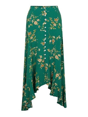Melody Floral Maxi Skirt - Dark Green | Herman Store