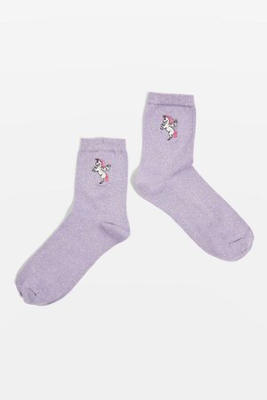 Embroidered Flying Unicorn Socks | Topshop