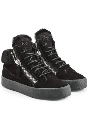 Suede High-Tops with Sheepskin Gr. IT 37
