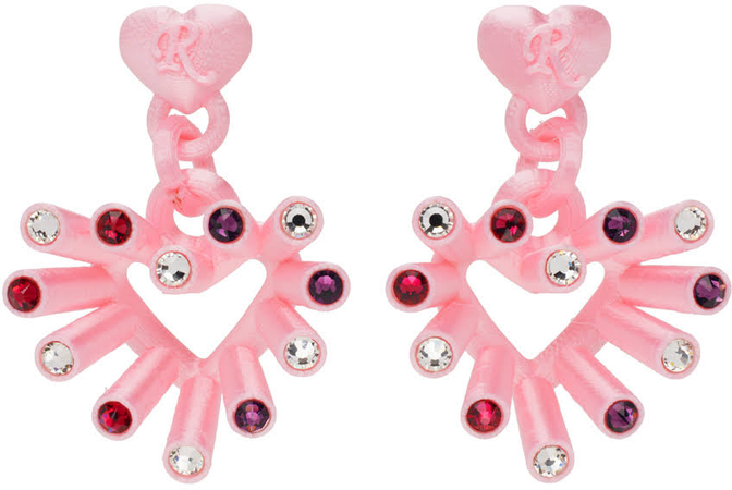 ROUSSEY SSENSE Exclusive Pink 3D-Printed Luv Earrings